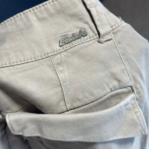 Rewind Womens Jogger Pants Sz 5 Army Cream Outdoorsy High Rise - Picture 7 of 10